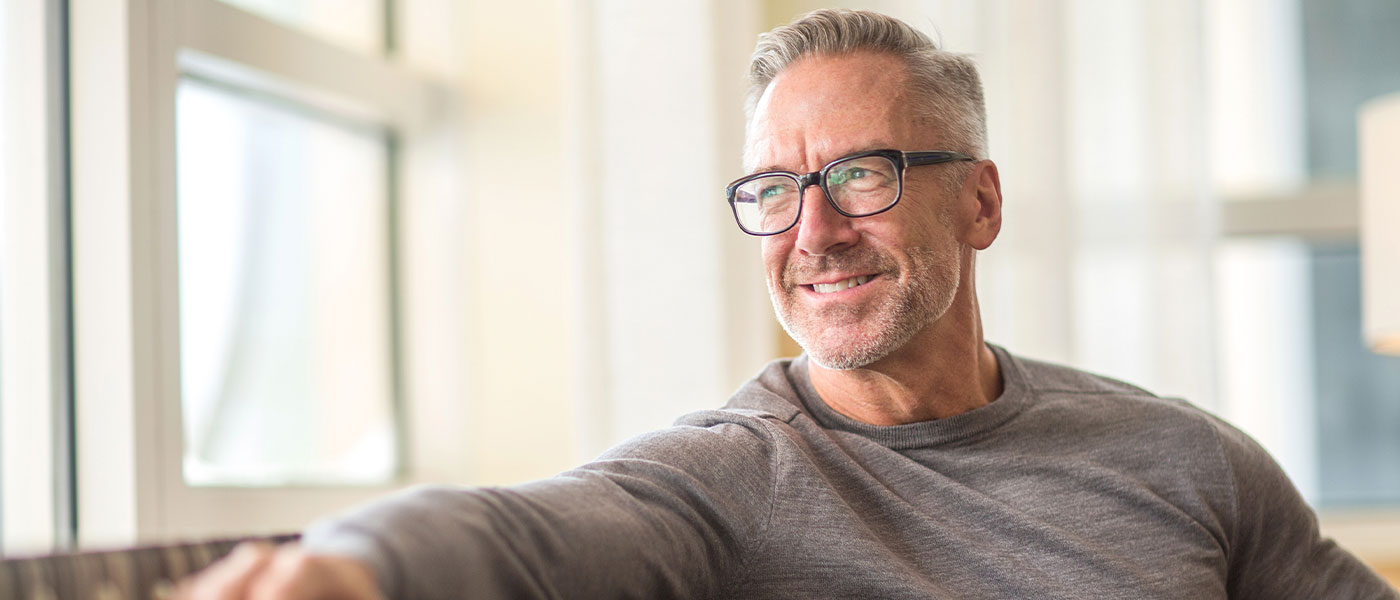 Happy man after P-Shot treatment