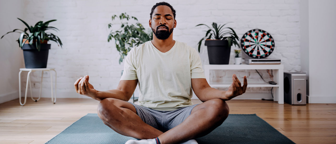 man meditating after P-Shot from Genesis Lifestyle Medicine.