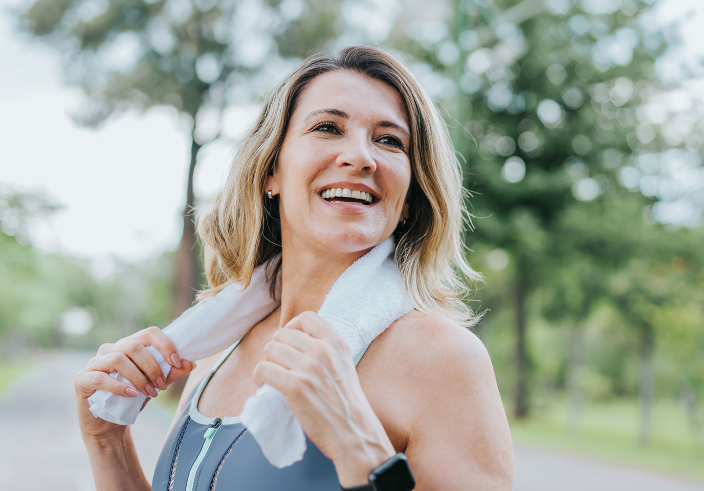 woman running after Semaglutide in Austin