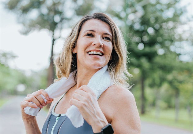 woman running after Semaglutide in Austin