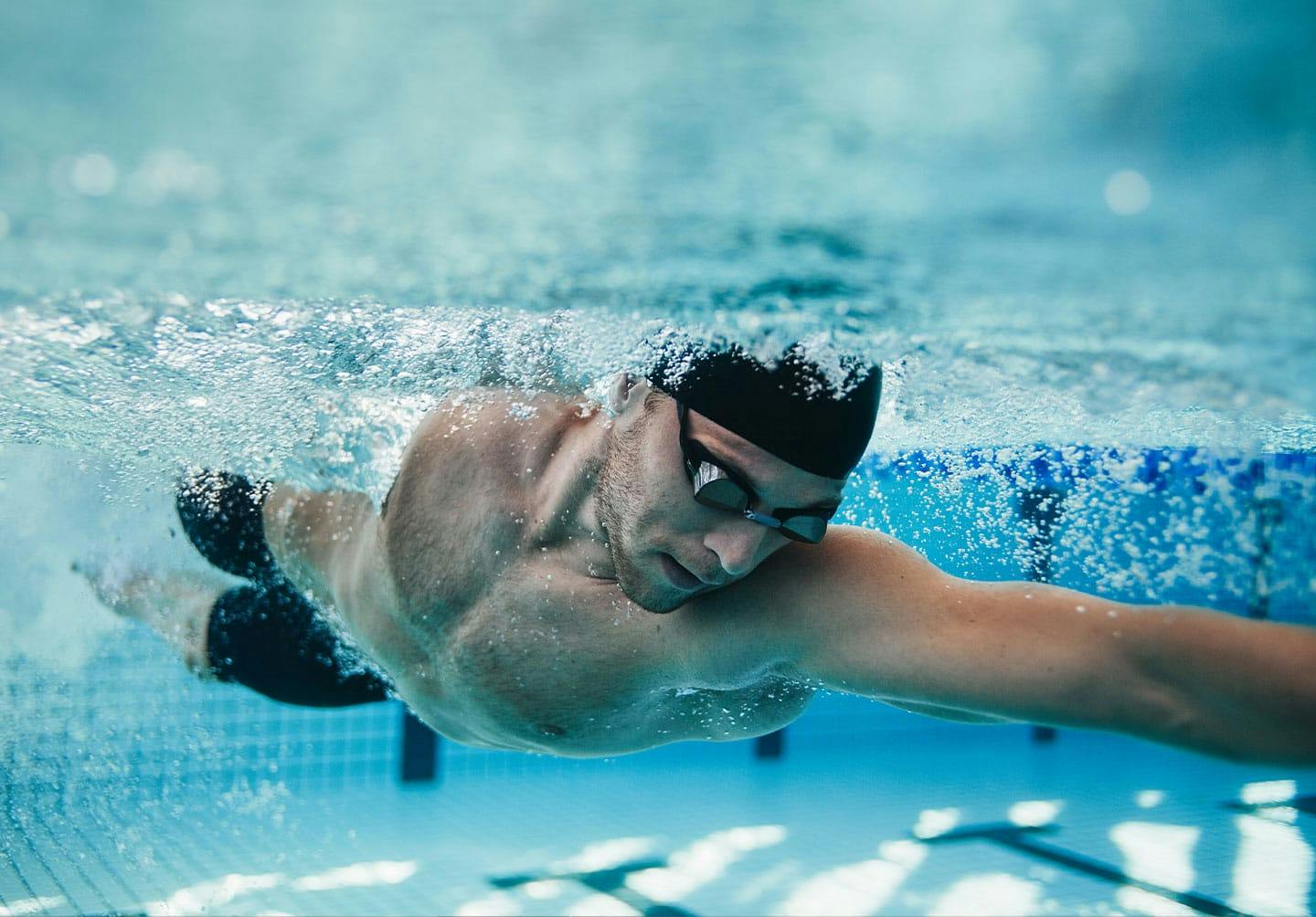 man swimming after Semaglutide in Lubbock
