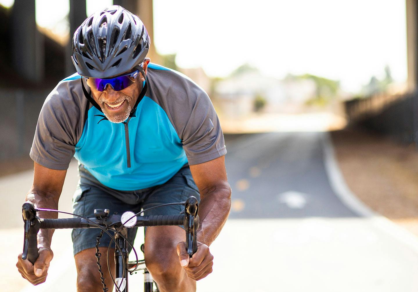 man riding bike after Semaglutide in Houston