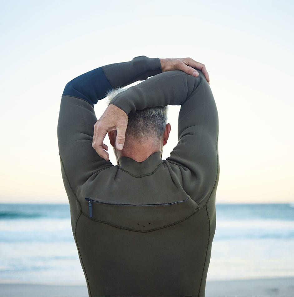 man stretching after GLP-1 weight loss medication in Lubbock, TX