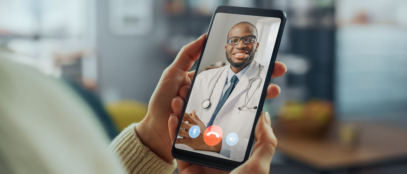 Genesis Lifestyle Medicine doctor on telehealth call.