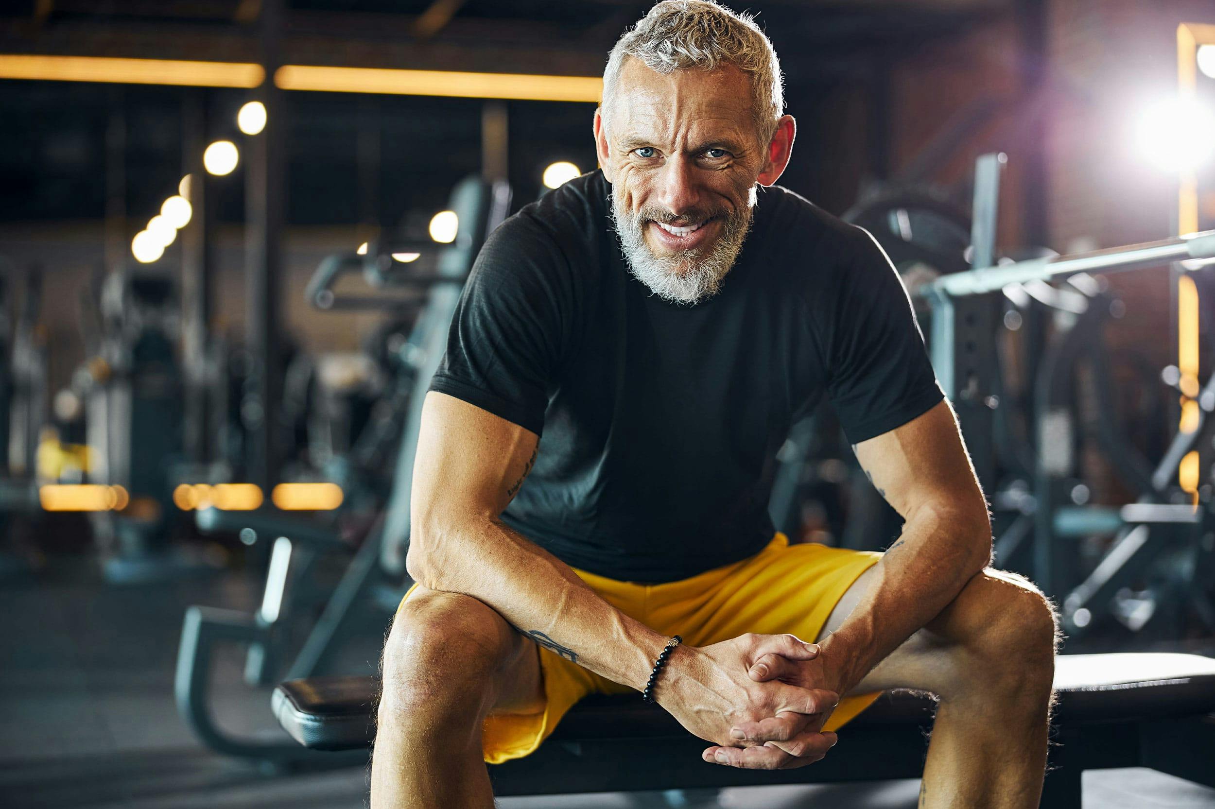 man at the gym after taking Semaglutide in Alpharetta