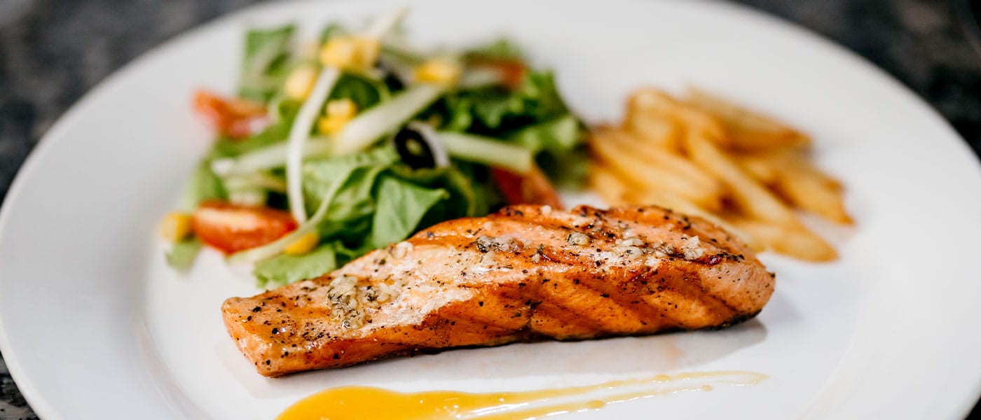 Salmon depicted by Genesis Lifestyle Medicine.