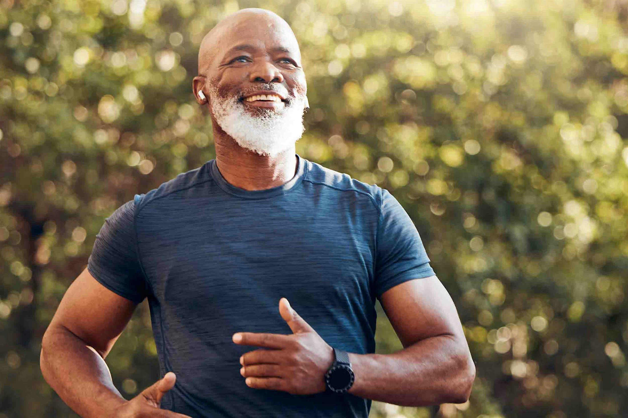 healthy older man jogging after testosterone therapy in Sioux Falls
