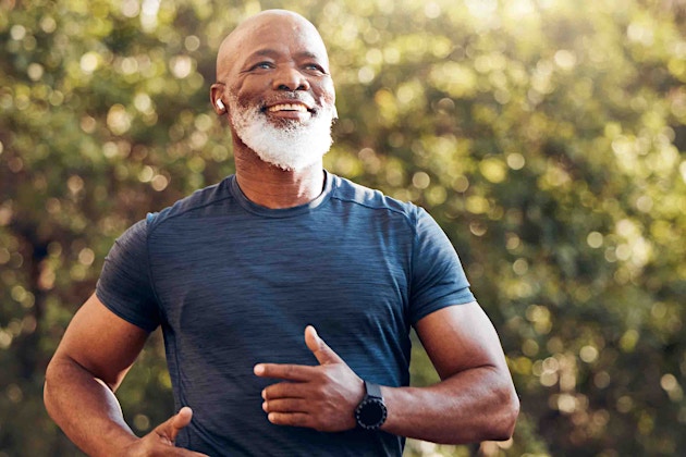 healthy older man jogging after testosterone therapy in Sioux Falls