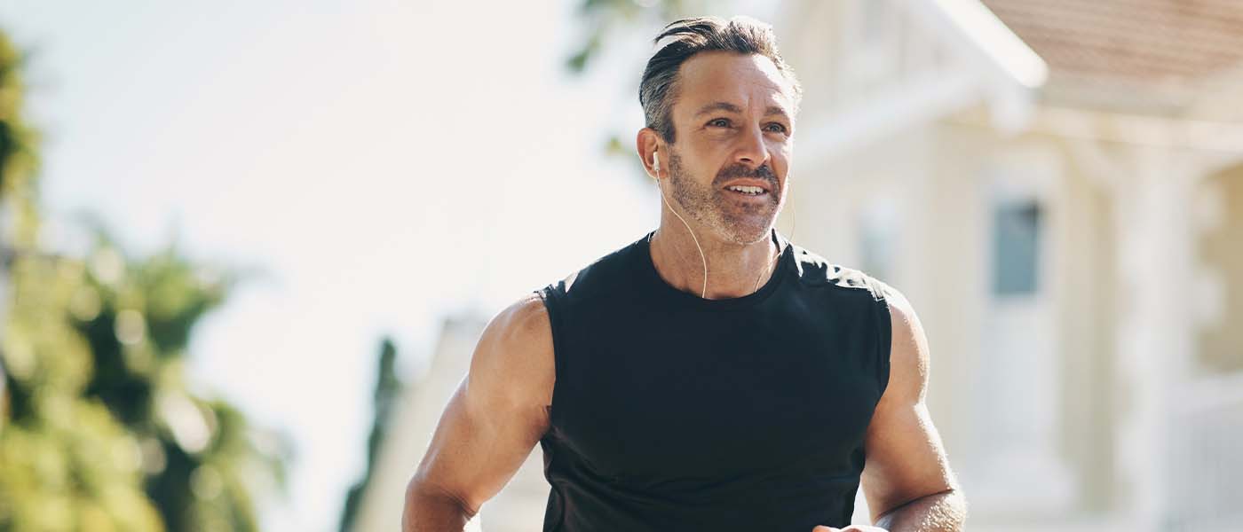 man jogging after TRT from Genesis Lifestyle Medicine