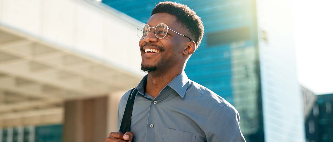 happy man outside after P-Shot from Genesis Lifestyle Medicine