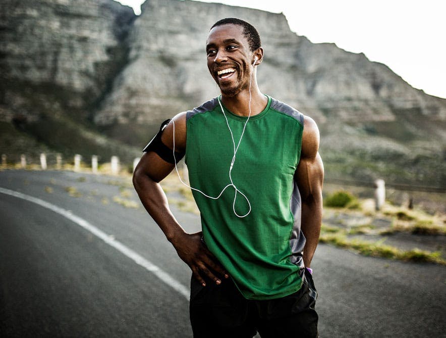 happy jogger after GLP-1 medication in Frisco