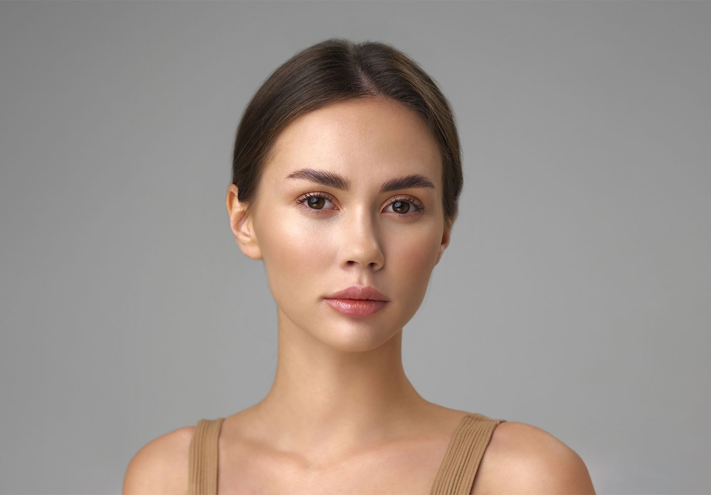 woman with sculpted chin after Kybella treatment in Carlsbad, CA