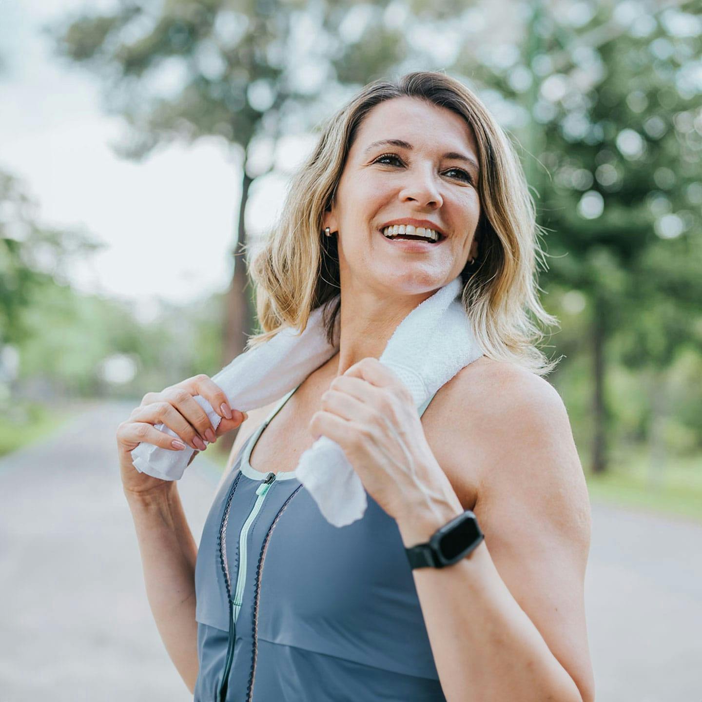 a woman smiling after getting GLP-1 in Sacramento.