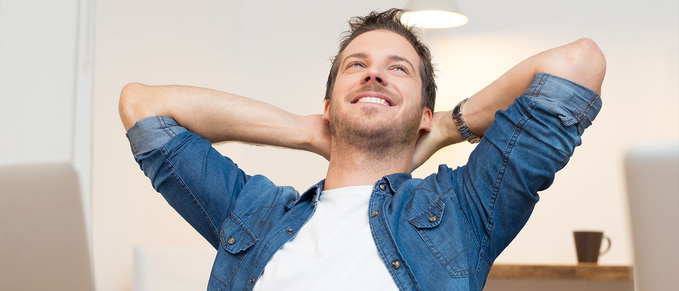 happy man after GAINSWave therapy from Genesis Lifestyle Medicine