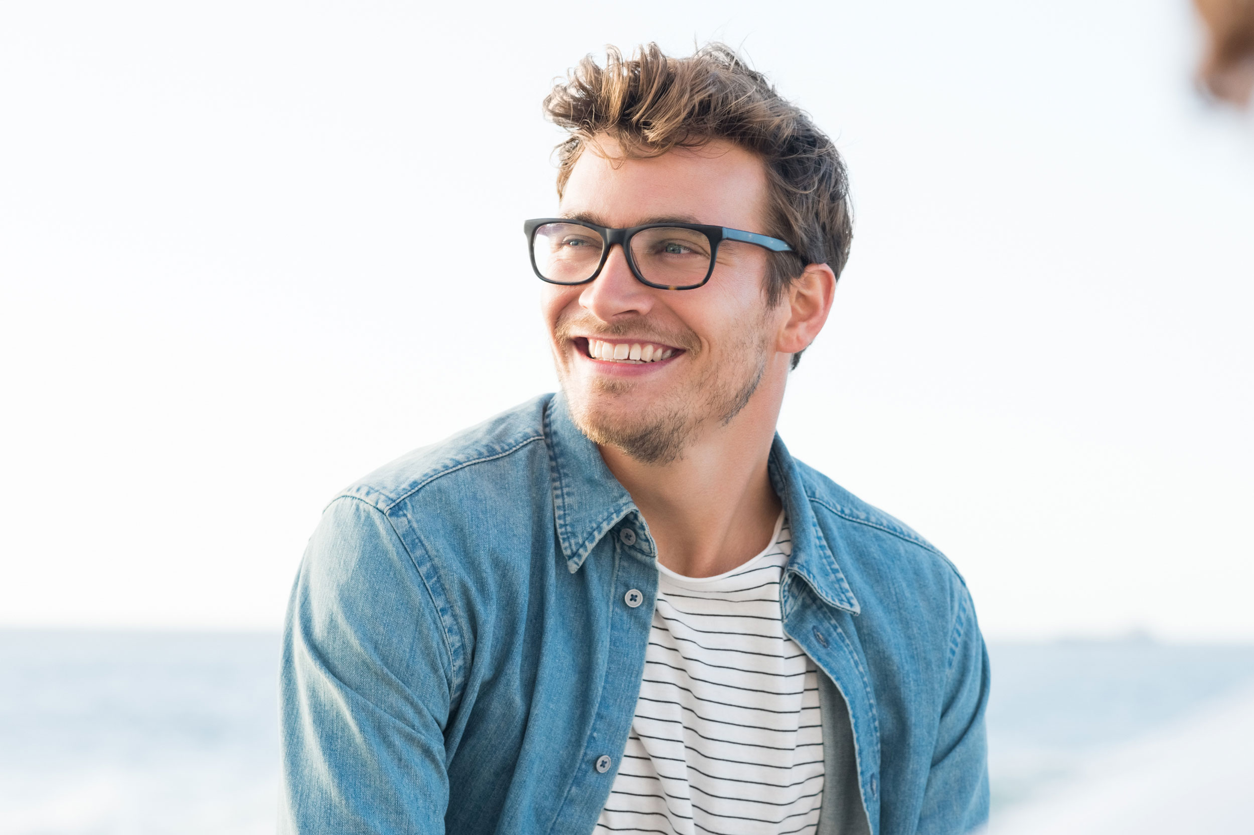 Man looking relaxed and satisfied following P-Long treatment at Genesis Lifestyle Medicine.