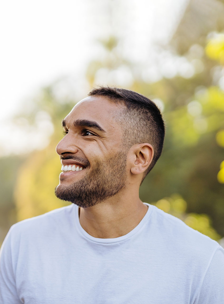 smiling man after Sermorelin treatment in Franklin, TN