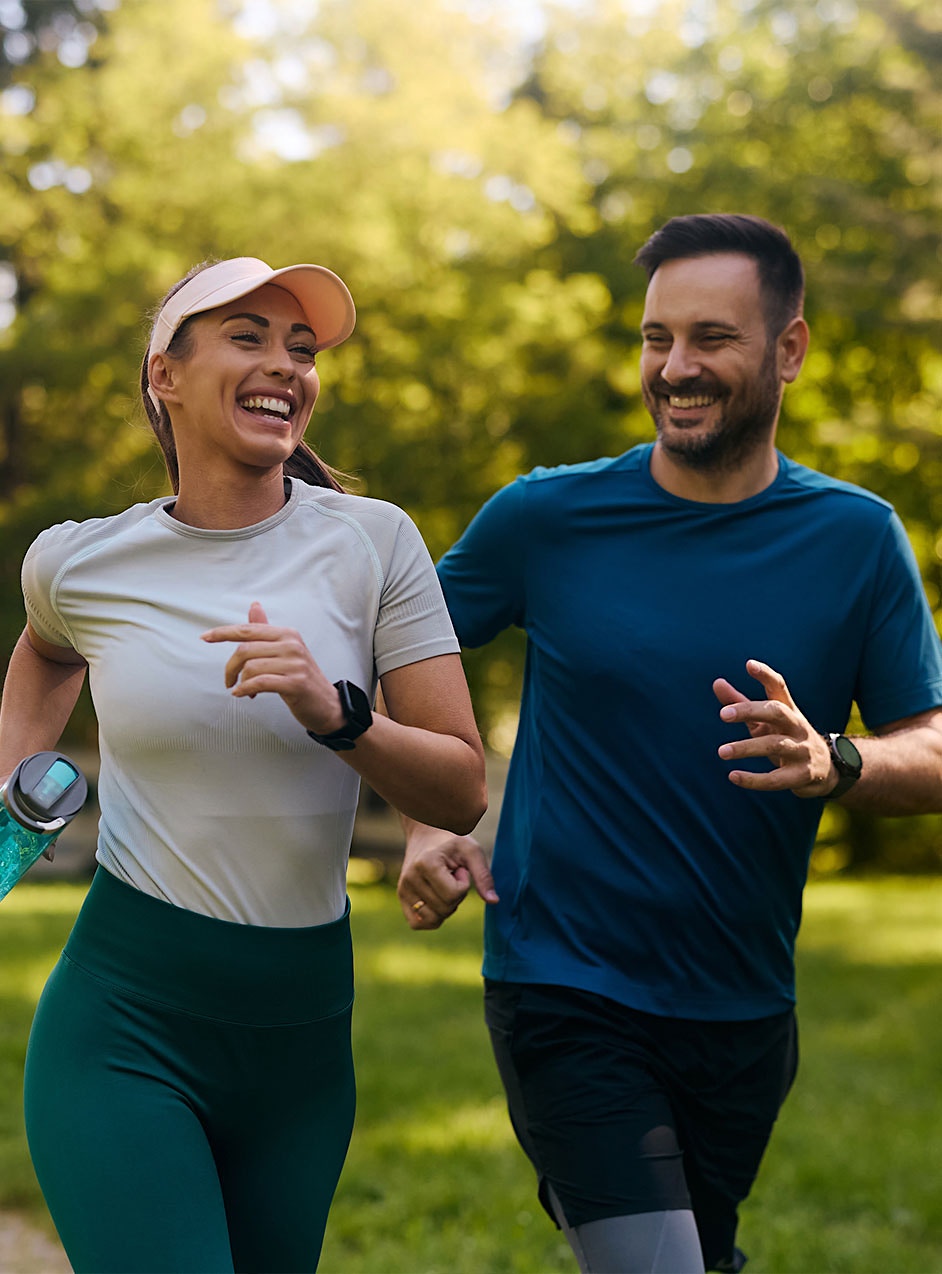 couple running after Wegovy treatment in Denver, CO