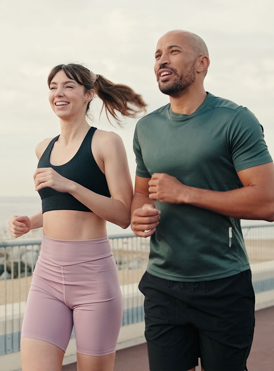 couple jogging after Wegovy treatment in Fort Collins, CO