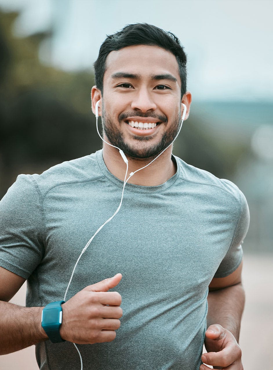 man jogging after Zepbound weight loss treatment in Frisco, TX