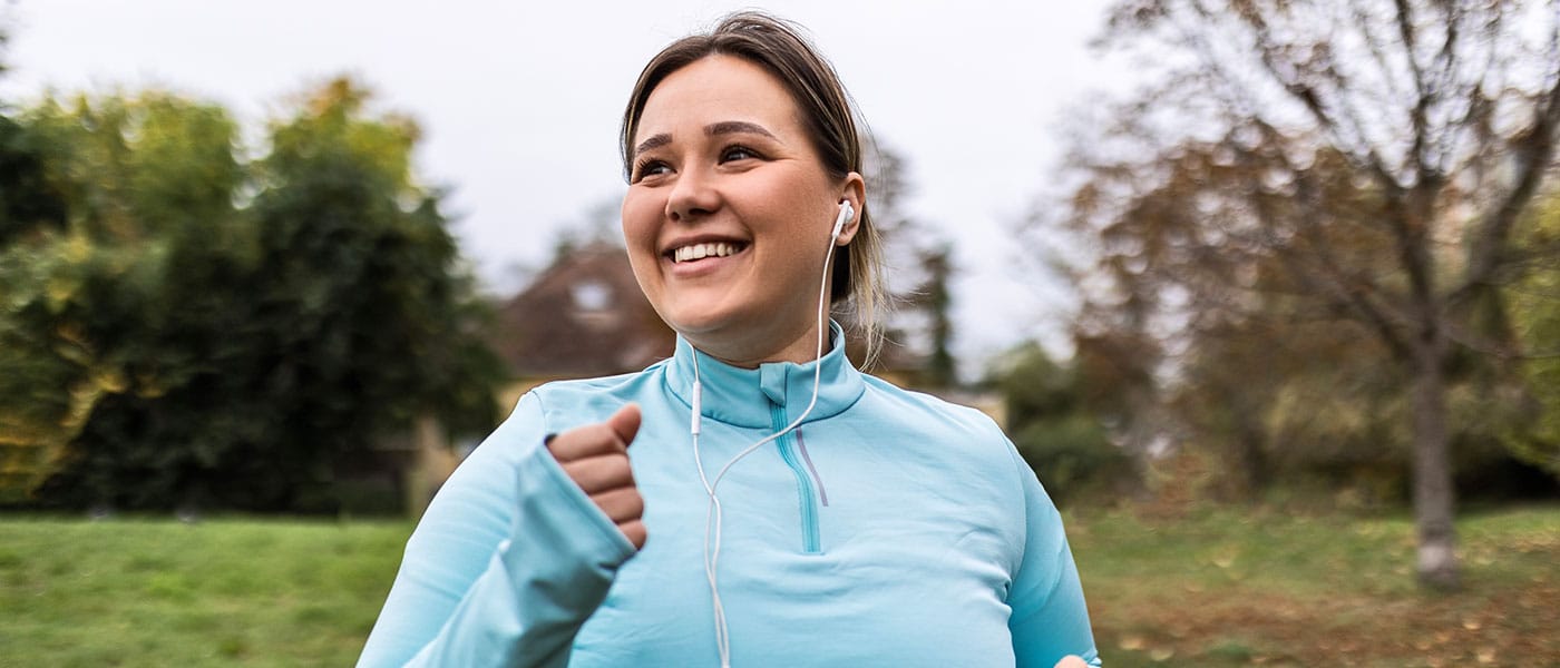woman running after starting NAD+