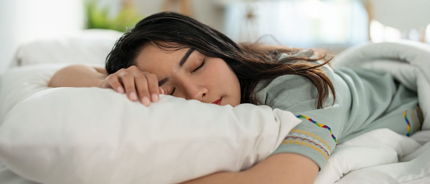 woman sleeping after starting NAD+