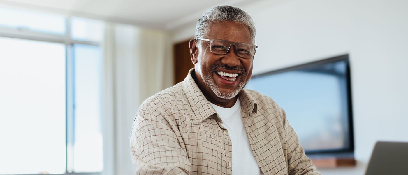 older happy man after starting NAD+ therapy