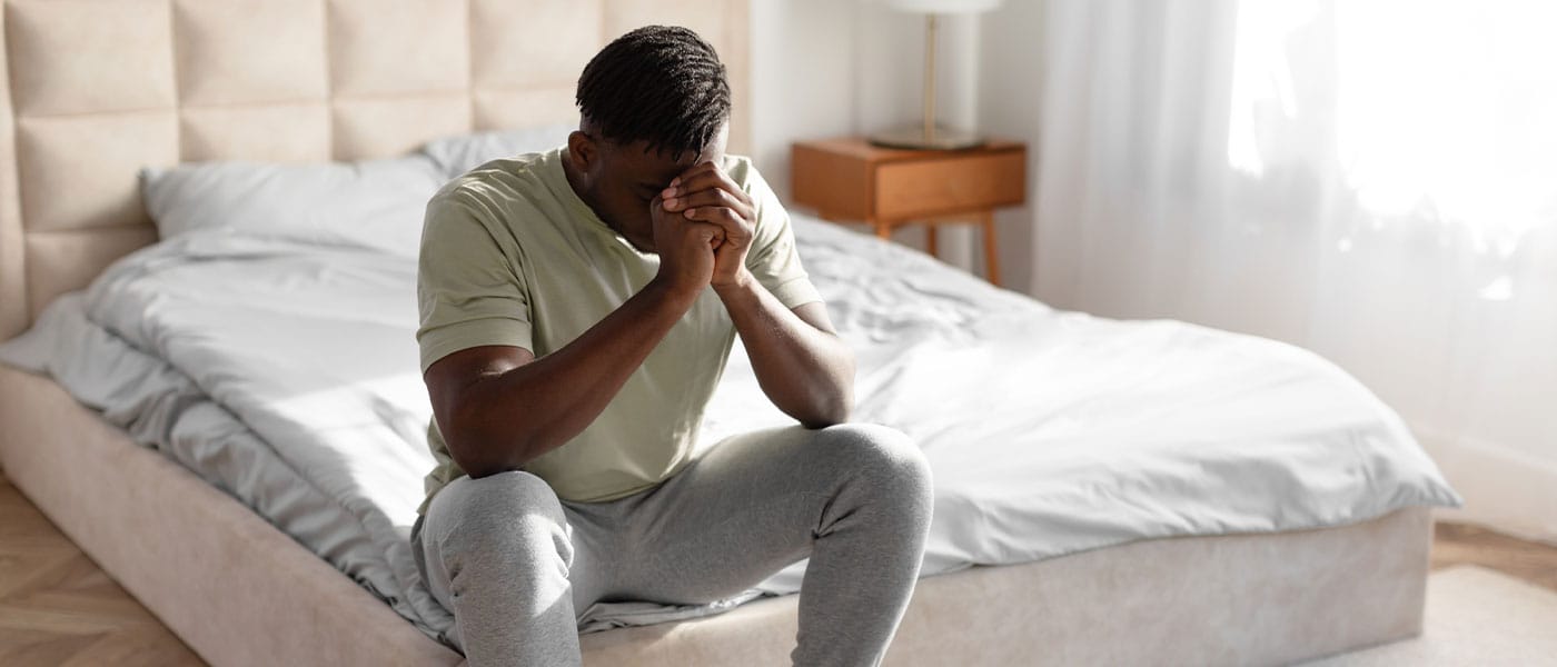 man not feeling confident before starting P-Long treatment