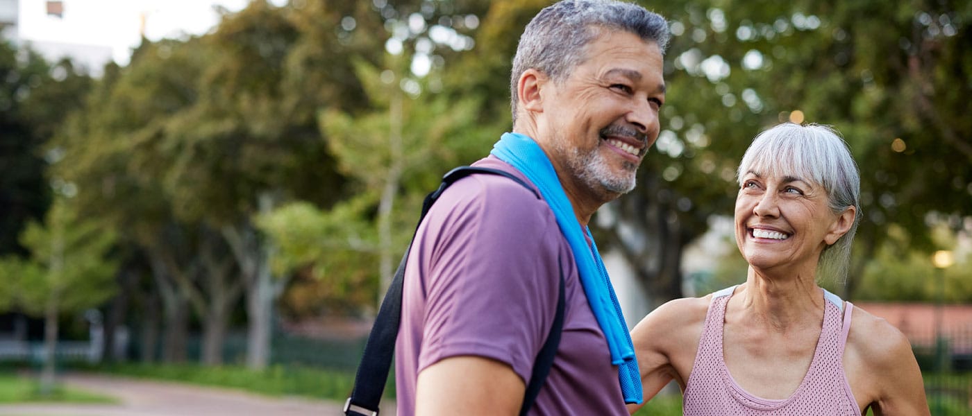 older couple working out together after starting NAD+ therapy