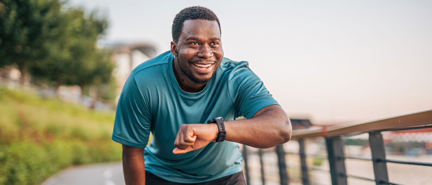 man running after starting NAD+ therapy