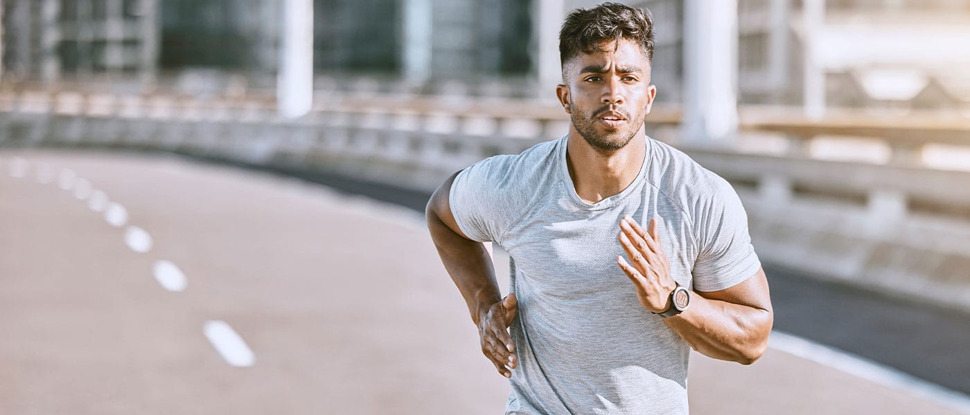 man running after starting sermorelin therapy