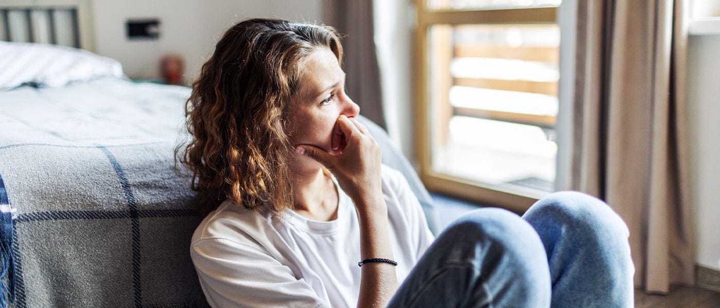 woman feeling anxious after starting sermorelin therapy