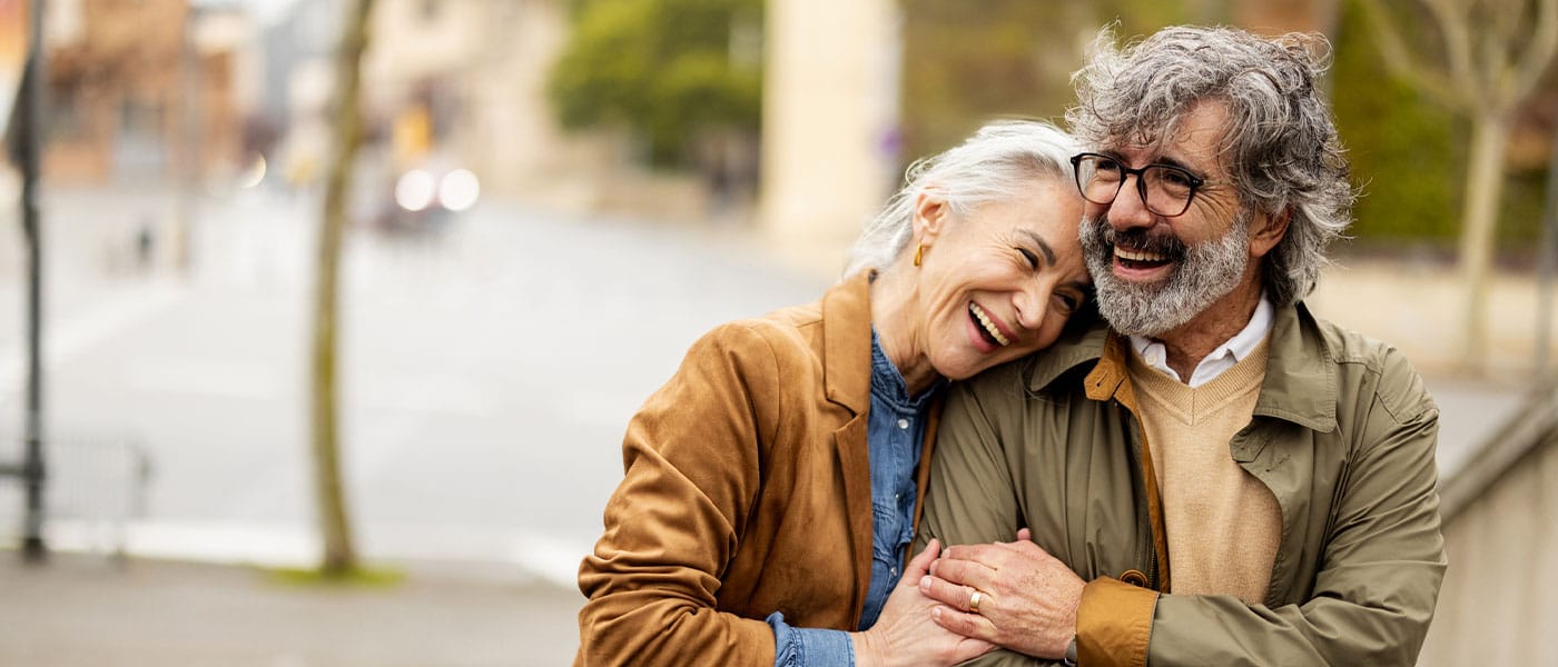 happy older couple after starting P-Long treatment