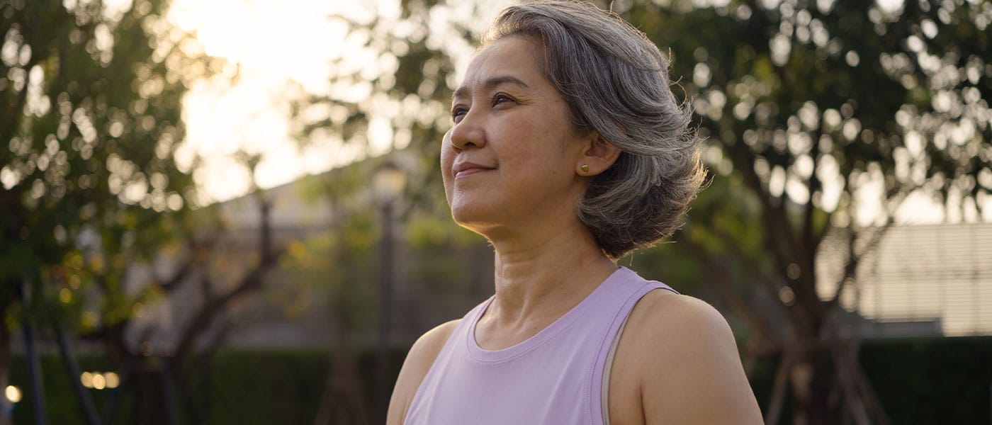 older woman starting hormone therapy after breast cancer