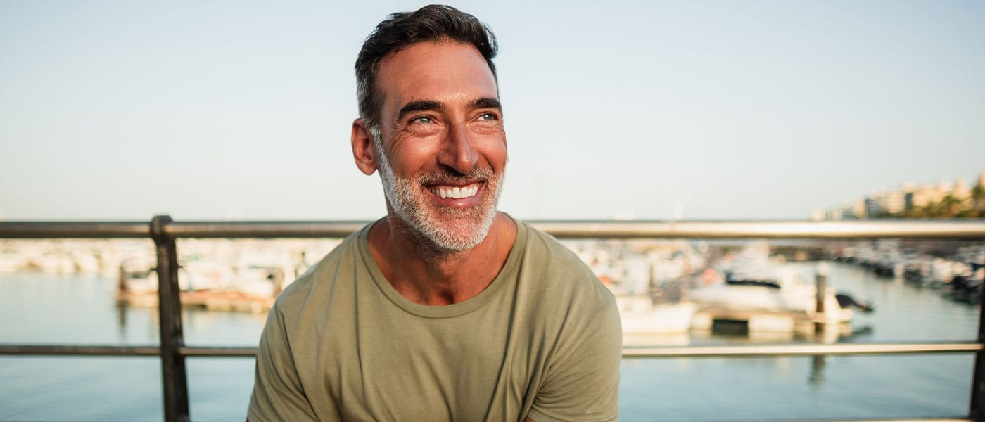 older man happy after starting sermorelin therapy