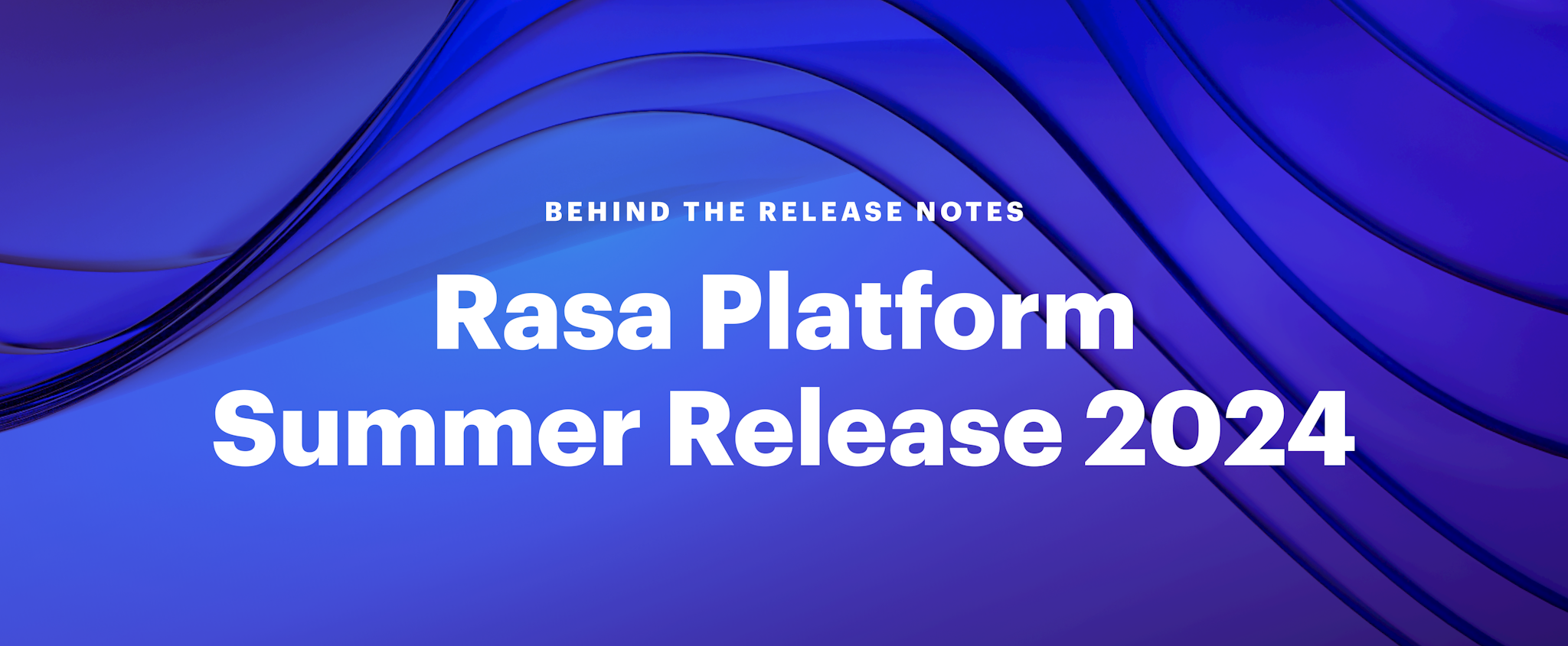 Rasa Platform 2024 Summer Release Rasa Platform 2024 Summer Release