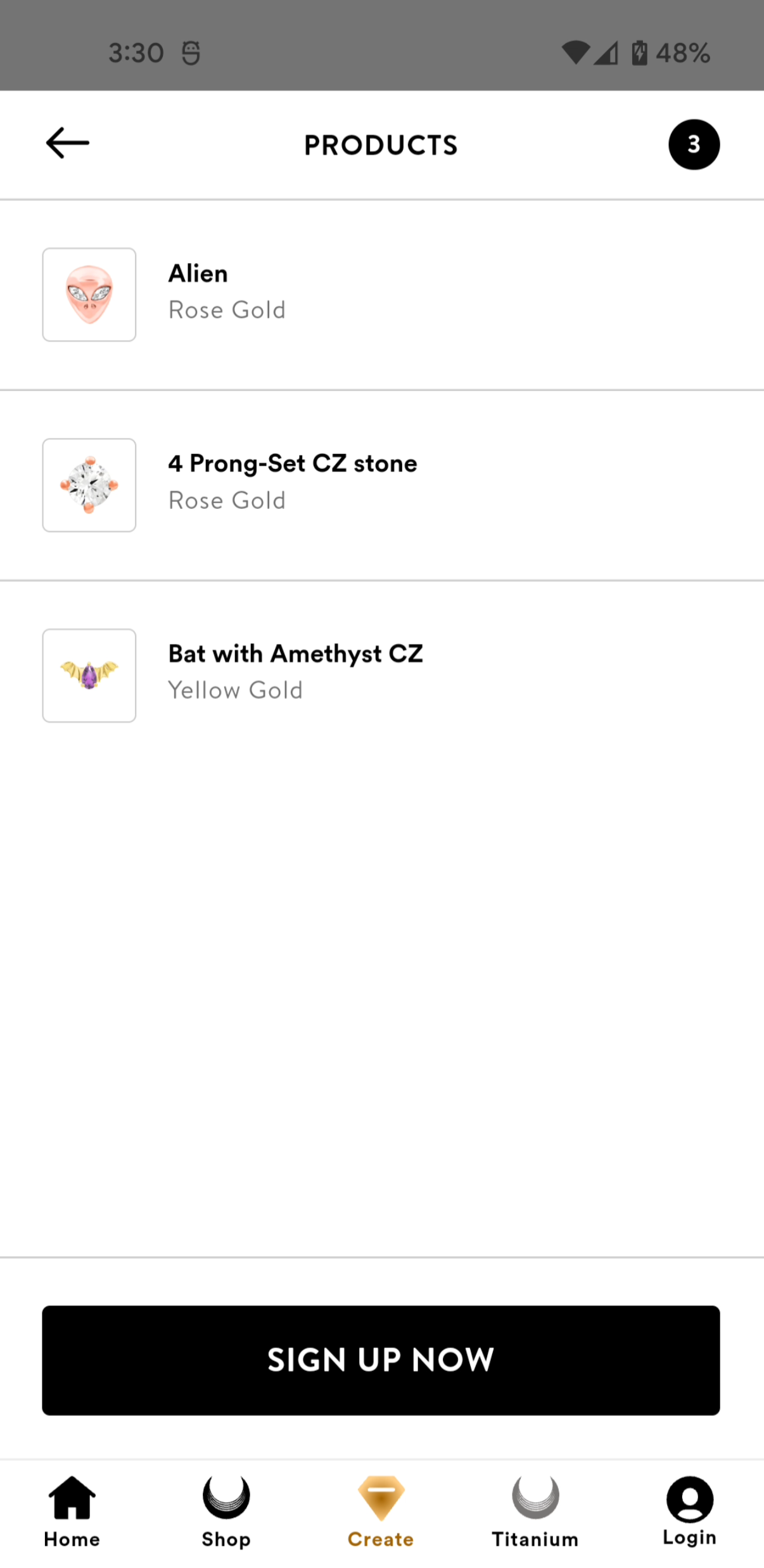Piercers can add the curated jewelry to their Shopify carts and proceed to check out as normal on Shopify
