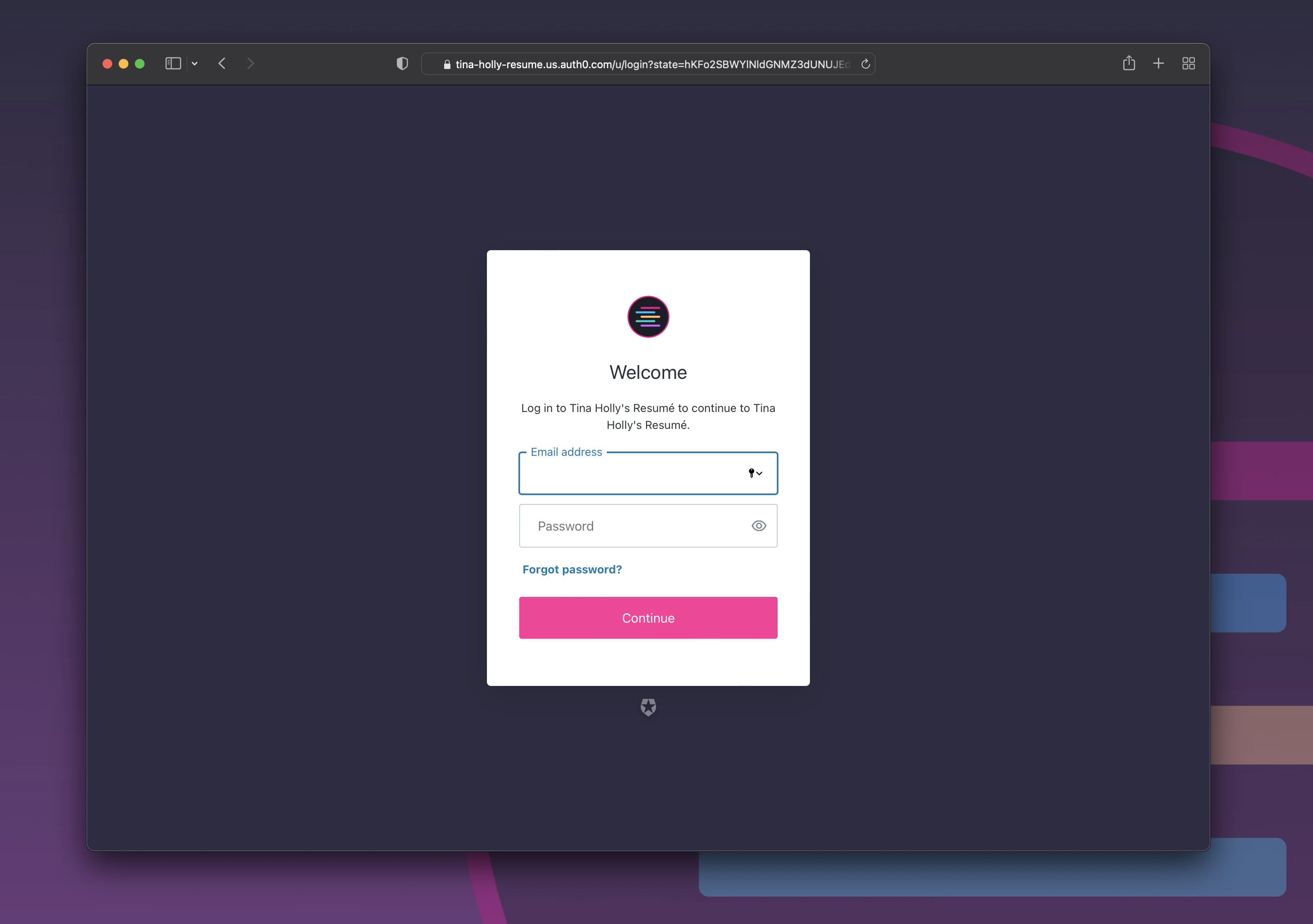 Authentication implemented with OAuth and Auth0 to only grant access to permitted individuals