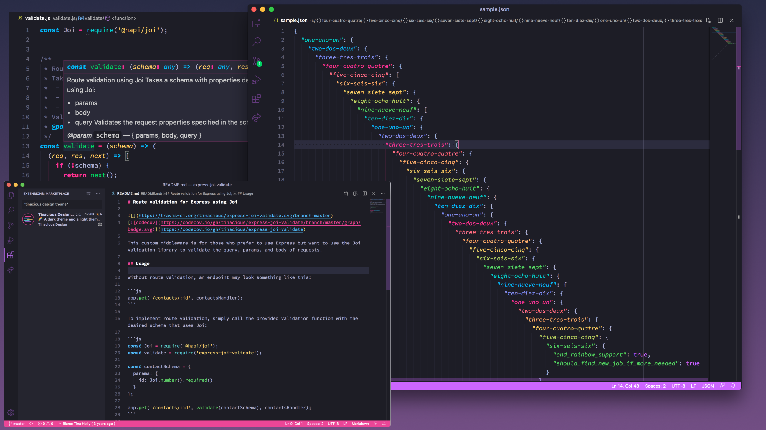 Tinacious Design Visual Studio Code theme