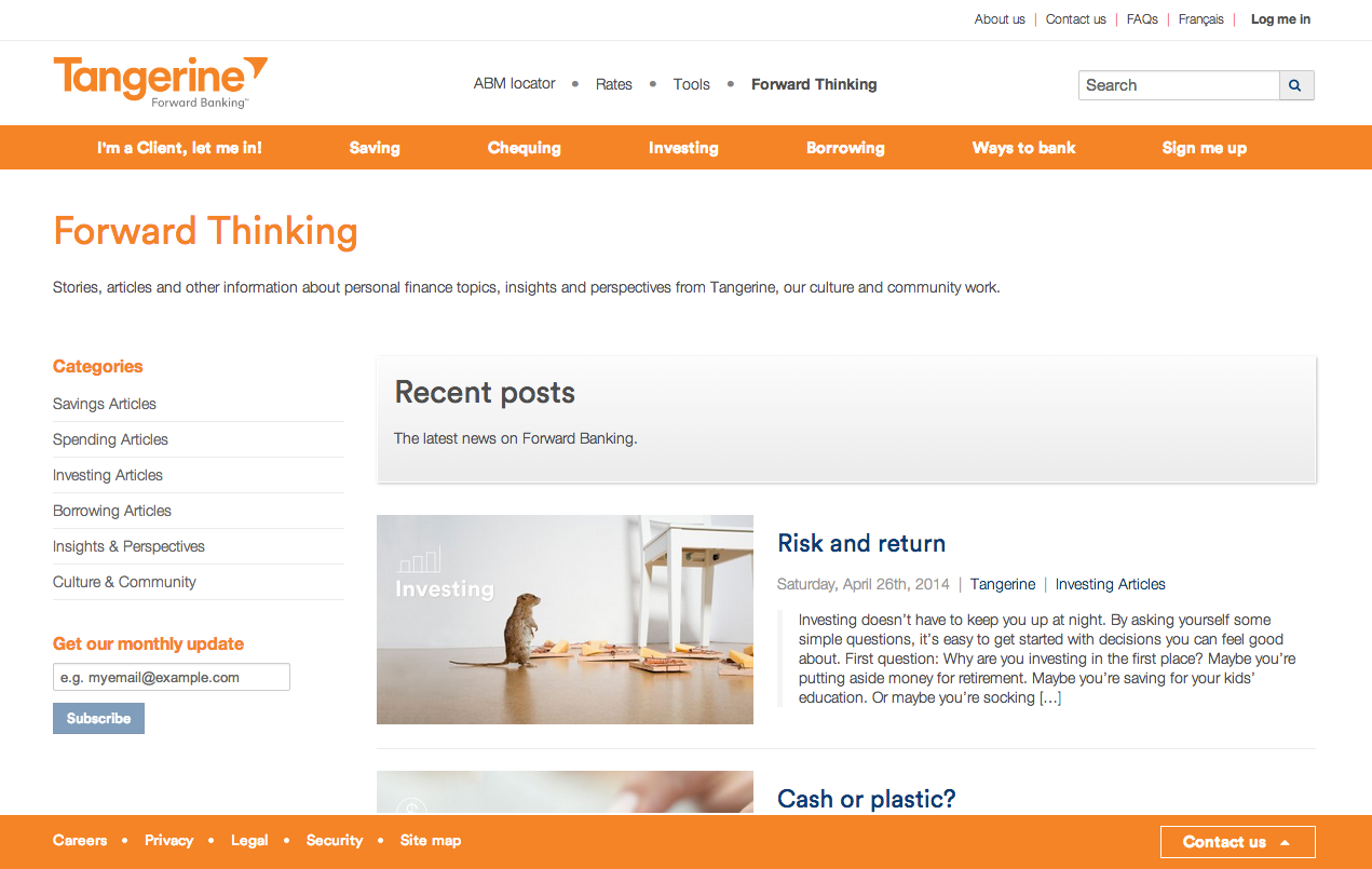 Responsive AngularJS-powered content platform