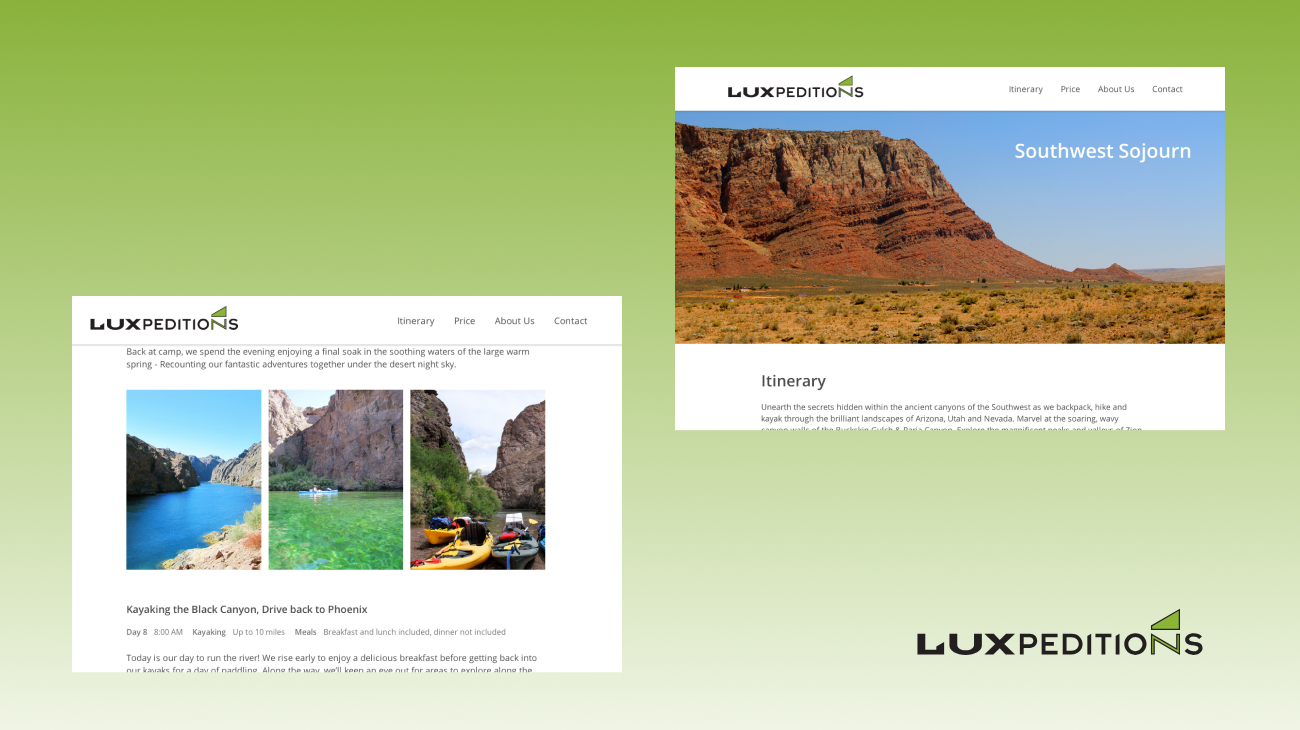 Luxpeditions travel website