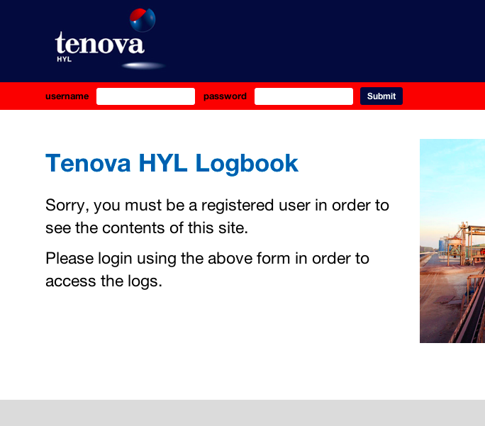 Front page requires users to be logged in to view and includes welcome text and optional image.