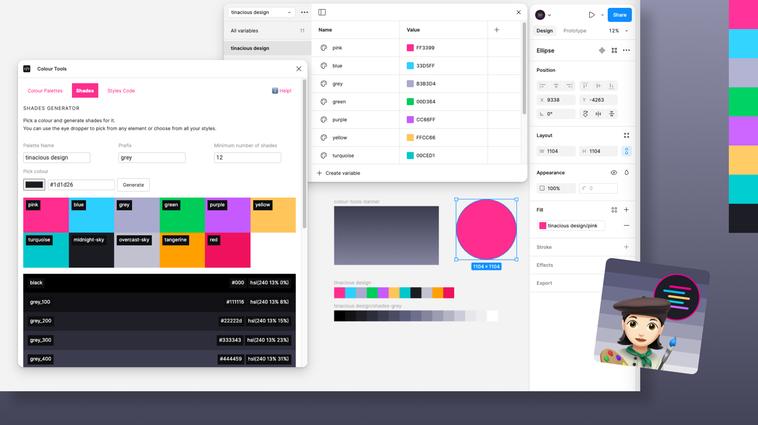 Figma plugin for working with colours
