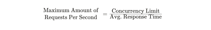Formula for calculating how many requests a Serverless function can process