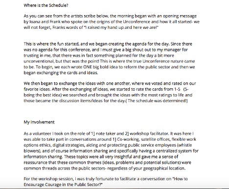 Corporate Reflective Writing