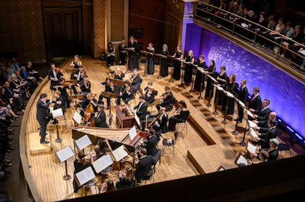 Vystoupení souboru Collegium 1704 a Collegium Vocale na koncertě v Rudolfinu.