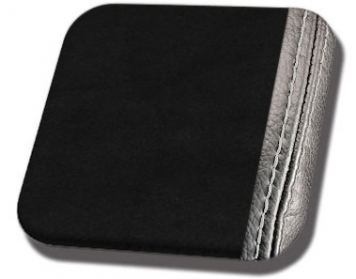 #99-WS Black UniSuede with White Stitch