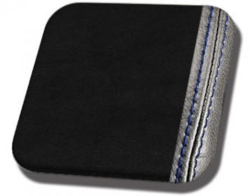 #99-BS Black UniSuede with Blue Stitch