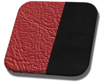 #957-99 Bright Red & Black Suede