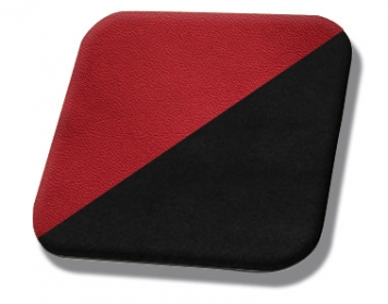 #7300-99 Red Vinyl - Black Suede