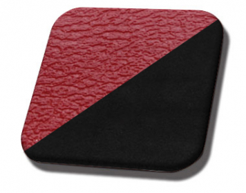 #3048-99 Red Vinyl - Black Suede